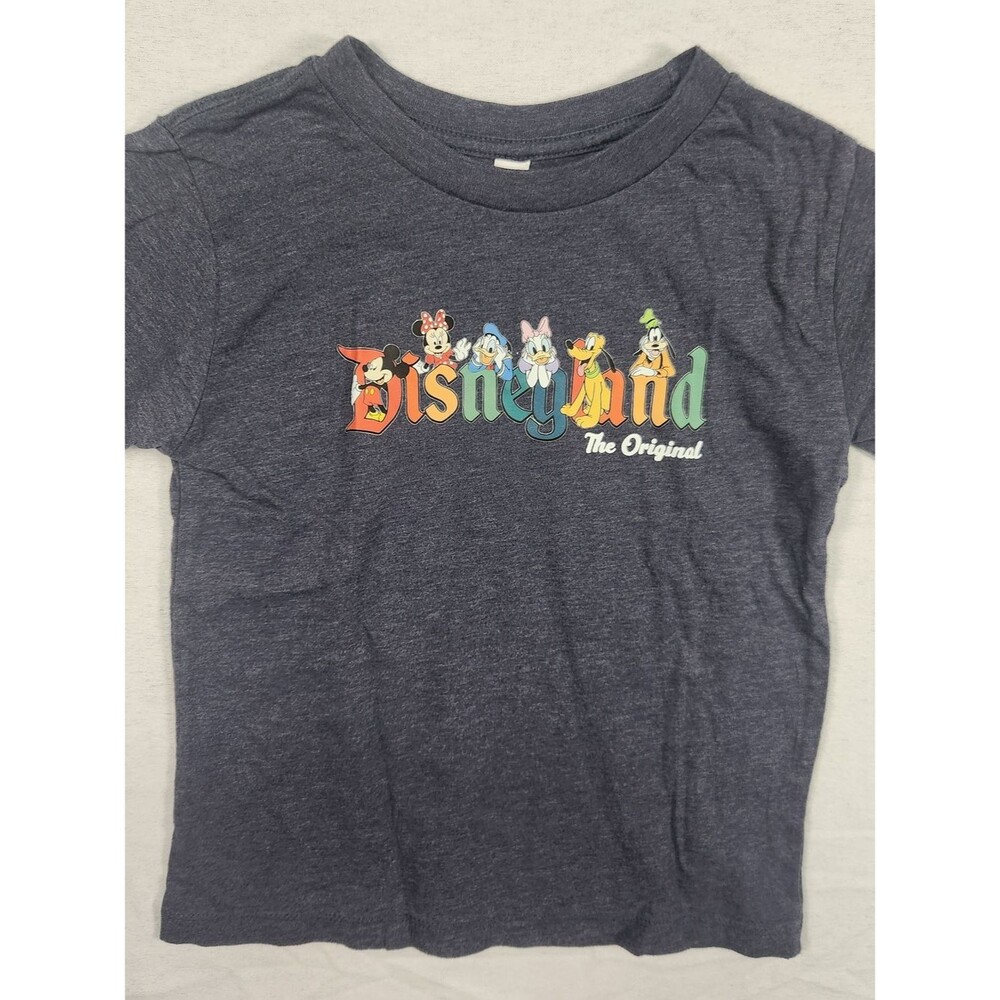 Bella Canvas Navy Heather Disneyland Graphic Tee 5T